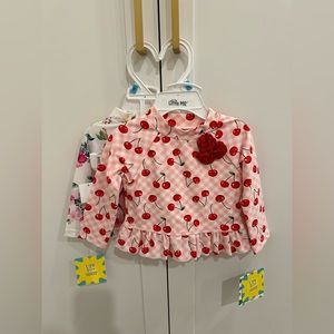 Bundle of two SPF50 swimming sets ( 2pc each) rashguards for baby girl